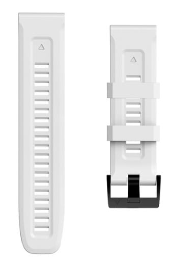 Biały pasek silikonowy (zamiennik) do zegarka GARMIN 20 mm
