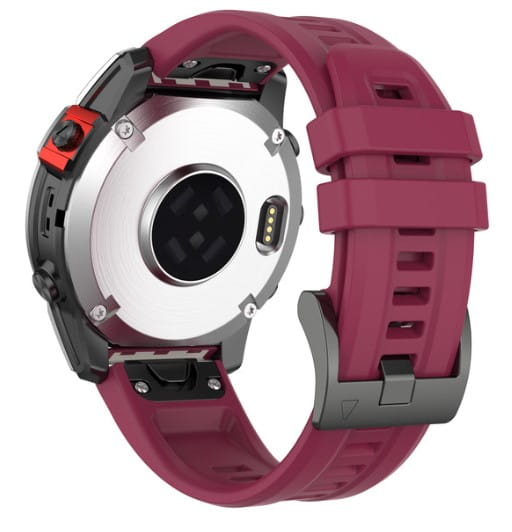 Bordowy pasek silikonowy (zamiennik) do zegarka GARMIN 20 mm