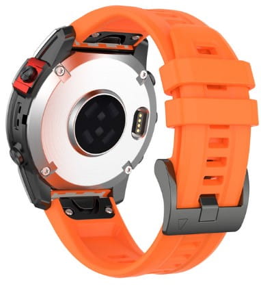 Pomarańczowy pasek silikonowy (zamiennik) do zegarka GARMIN 22 mm