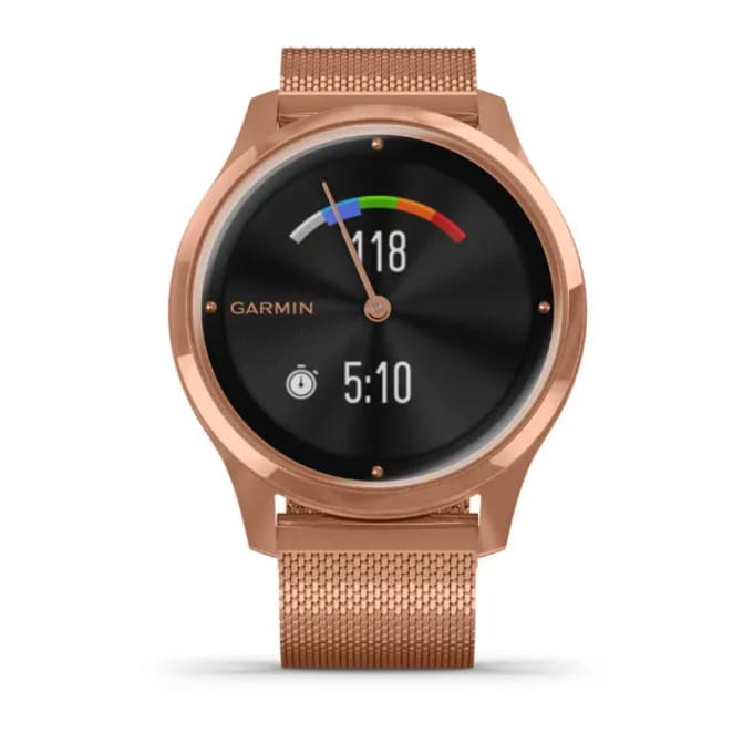 Zegarek GARMIN VIVOMOVE 010-02241-24 SMARTWATCH KOPERTA Z STALI Z PVD Z BRANSOLETĄ MILANESE 0100224124