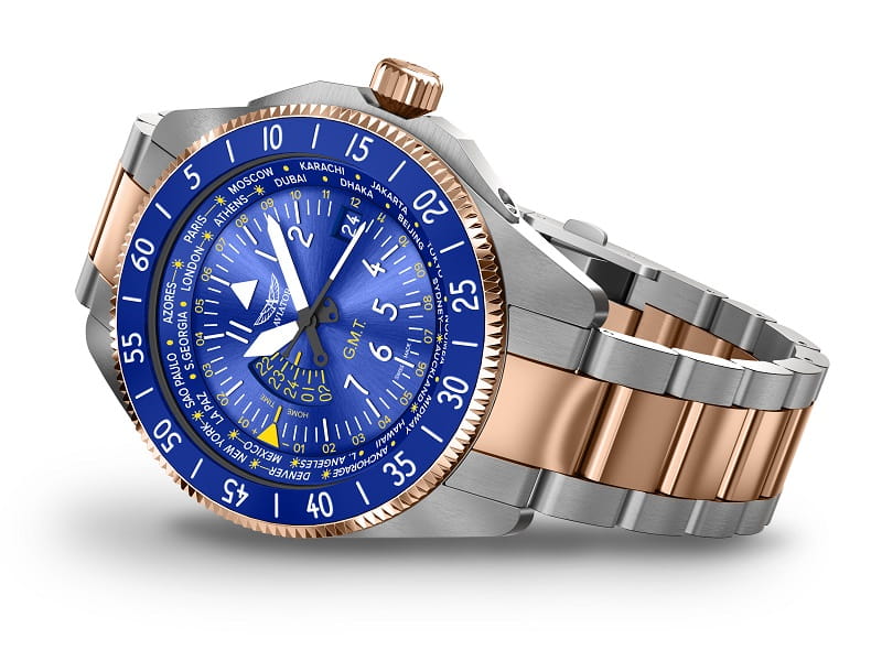 Zegarek Aviator Airacobra GMT V.1.37.3.308.5 (V13733085)