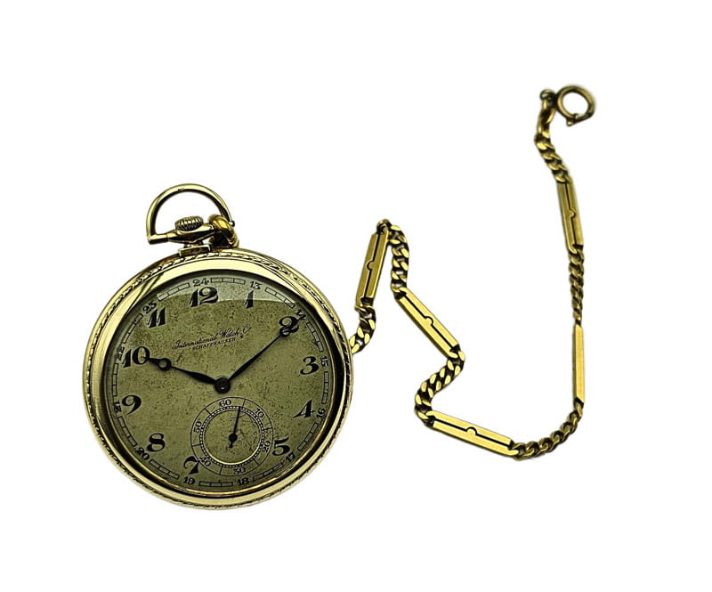 Używany, złoty zegarek kieszonkowy IWC schaffhausen