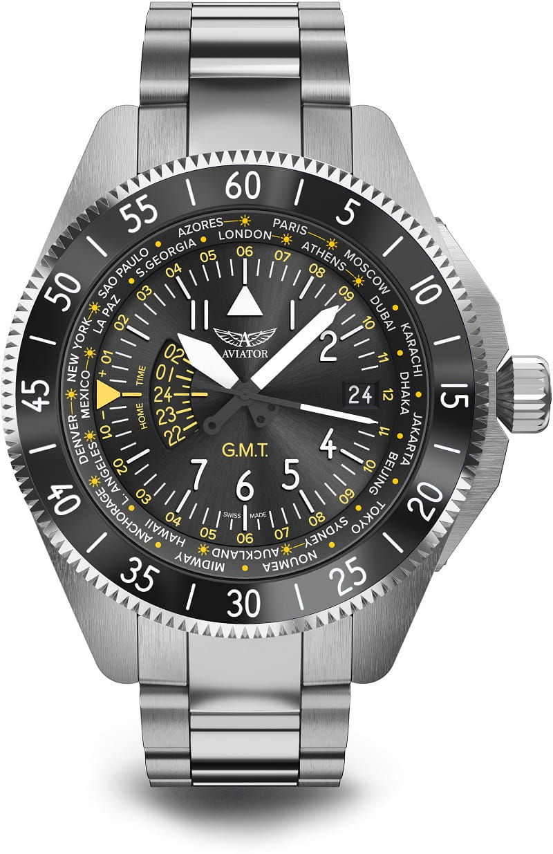 Zegarek Aviator Airacobra GMT V.1.37.0.307.5 (V13703075)