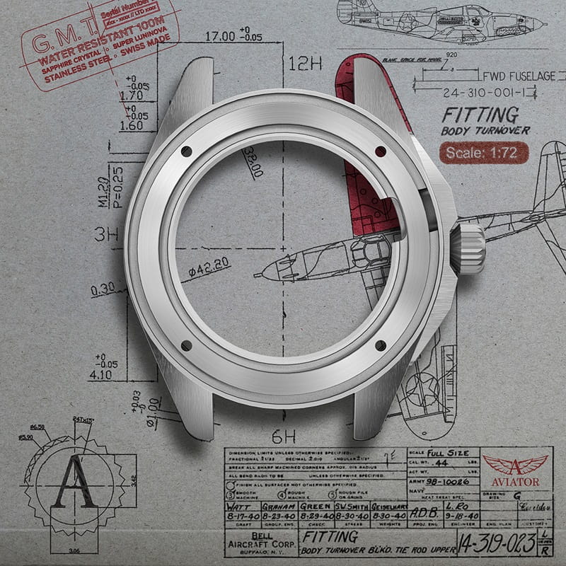 Zegarek Aviator Airacobra GMT V.1.37.0.307.5 (V13703075)