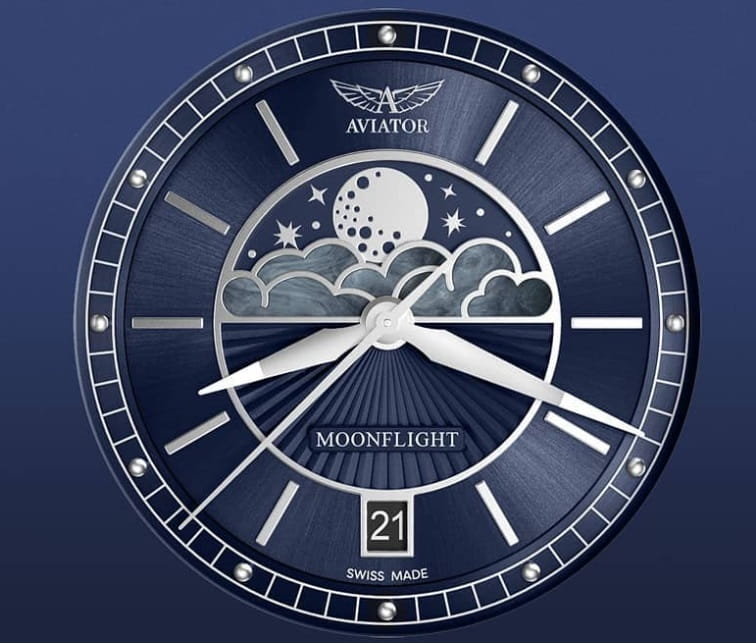 Zegarek Aviator  Douglas Moonflight V.1.33.0.255.5 (V13302555)
