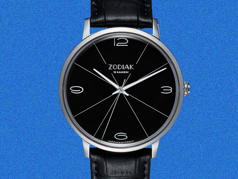 Zegarek Błonie Zodiak Mechaniczny Czarny 5TD124 (5905326213262)