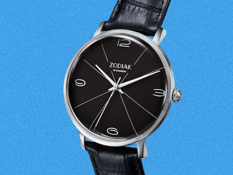 Zegarek Błonie Zodiak Mechaniczny Czarny 5TD124 (5905326213262)