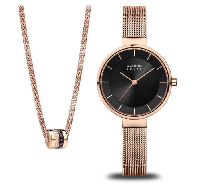 Zegarek Bering Solar 14631-362-GWP1 (14631362GWP1) z naszyjnikiem