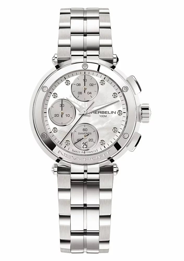 Zegarek Herbelin Newport Chronograph Diamonds 35688B89 (35688/B89)