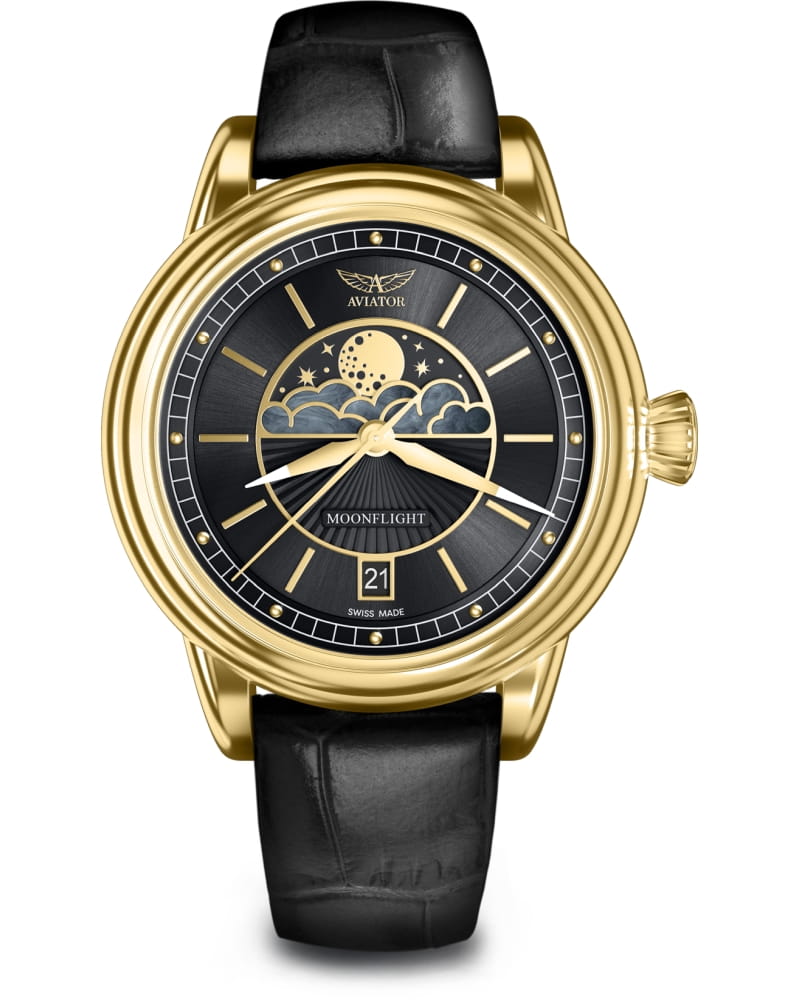 Zegarek Aviator  Douglas Moonflight V.1.33.1.344.4 (V13313444)