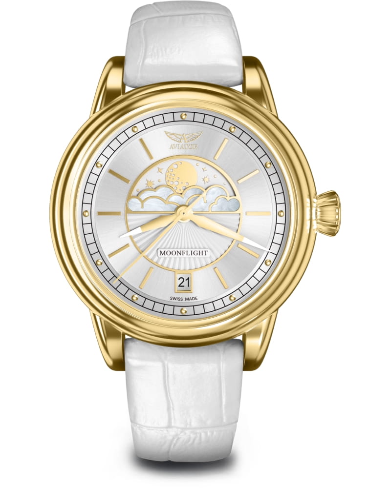 Zegarek Aviator  Douglas Moonflight V.1.33.1.343.4 (V13313434)