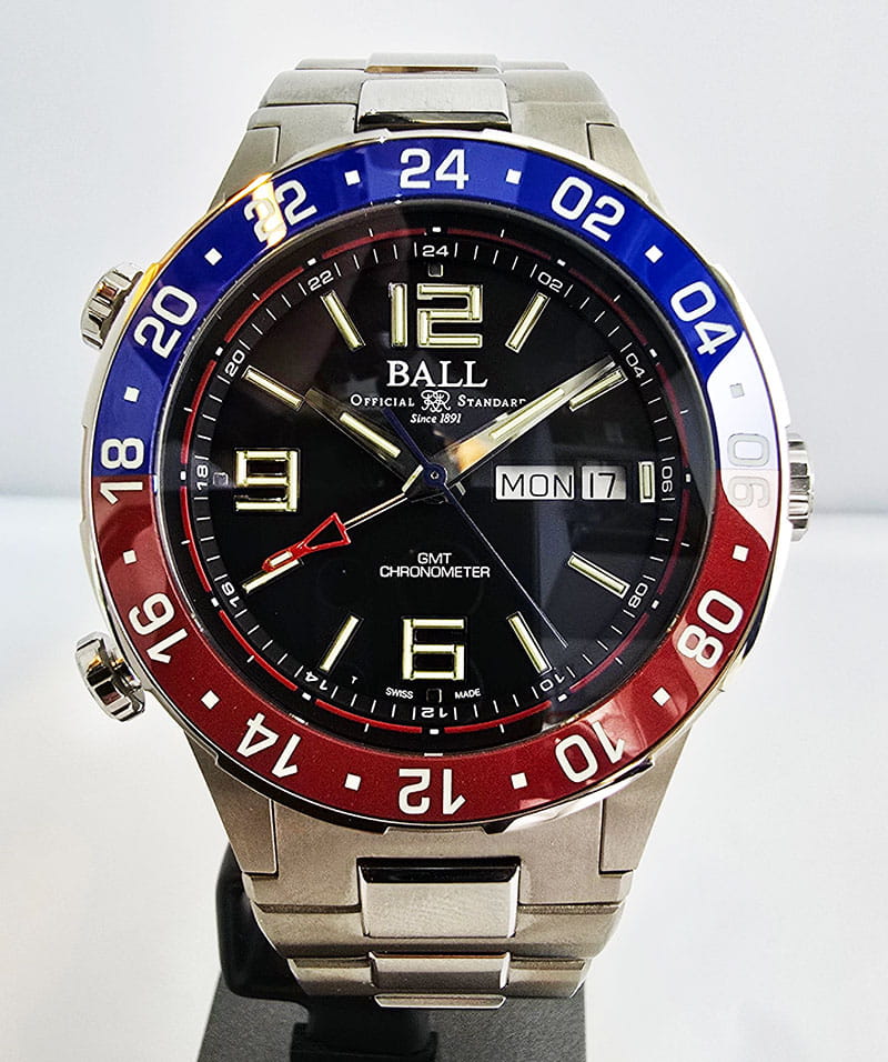 Zegarek Ball Roadmaster Marine GMT Titanium DG3030B-S4C-BK (DG3030BS4CBK)