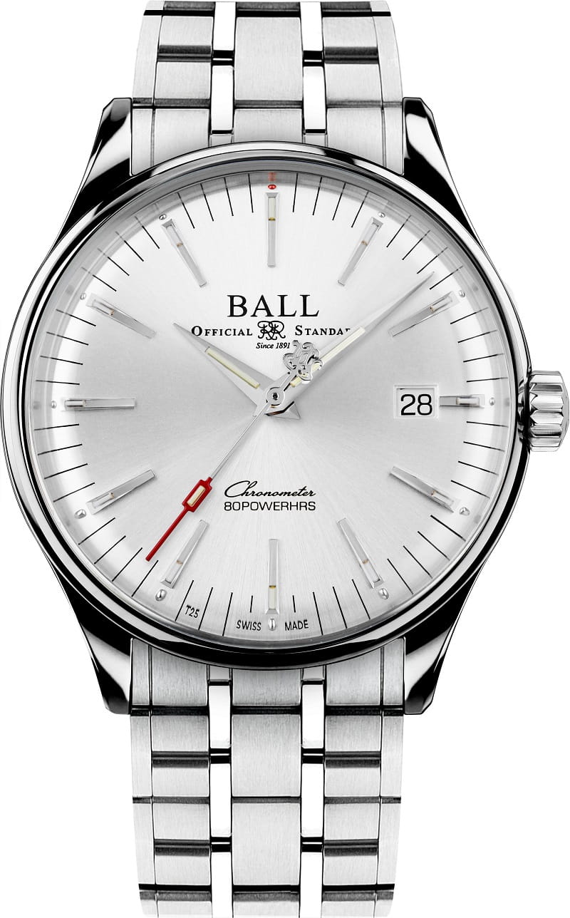 Zegarek Ball Trainmaster Manufacture 80 Hours NM3280D-S1CJ-SL (NM3280DS1CJSL)