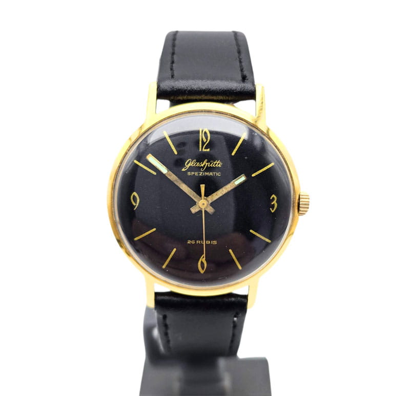 Używany zegarek GLASHUTTE SPEZIMATIC 26 rubis Pozłacany  Okrągły