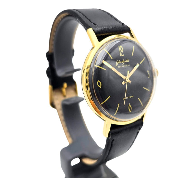Używany zegarek GLASHUTTE SPEZIMATIC 26 rubis Pozłacany  Okrągły
