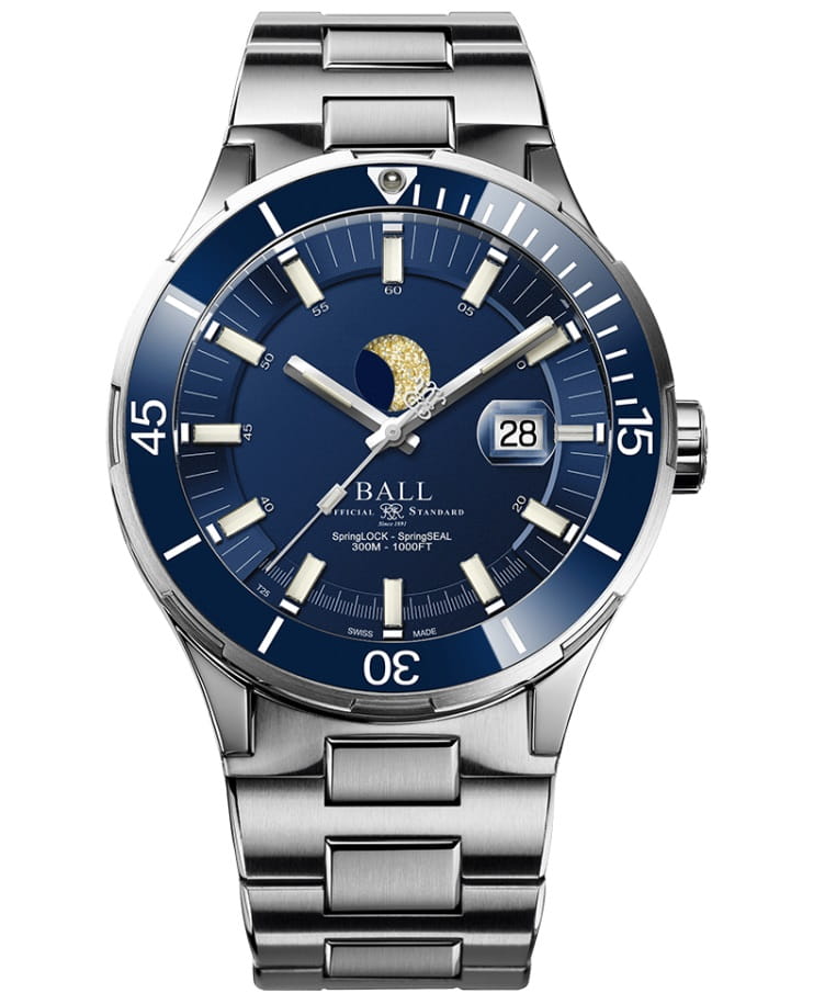 Zegarek Ball Roadmaster Challenger Moonphase 43 mm DM3150B-S13J-BE (DM3150BS13JBE)