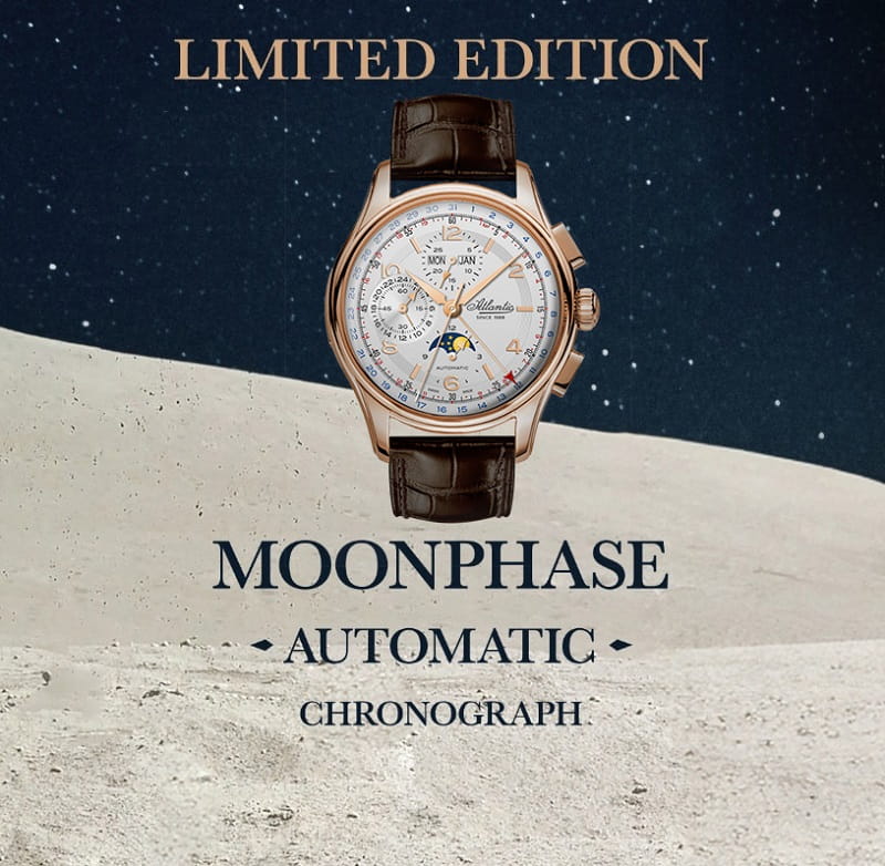 Zegarek Atlantic Worldmaster Moonphase 52851.44.25 Limited Edition 528514425