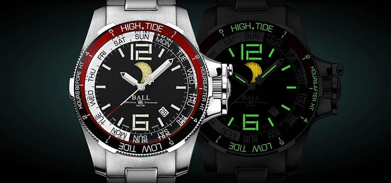 Zegarek Ball Engineer Hydrocarbon Moon Navigator DM3320C-SAJ-BK (DM3320CSAJBK)