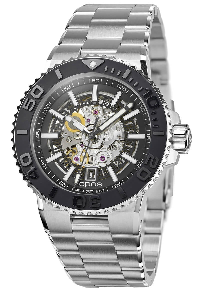Zegarek Epos 3441 Sportive Diver Automatic Skeleton 3441.135.25.15.30 (3441135251530)