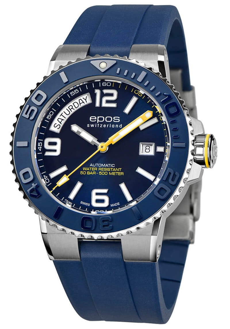 Zegarek Epos Sportive 3441 Diver Day Date 3441.142.96.96.56 (3441142969656)