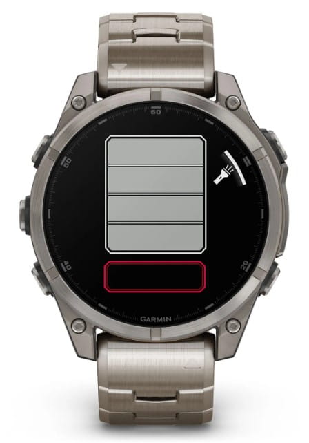 Zegarek GARMIN FENIX 8 47 mm SAPPHIRE AMOLED 010-02904-40 SMARTWATCH (0100290440) Tytanowy z tytanową bransoletą z otworami i dodatkowym paskiem silikonowym