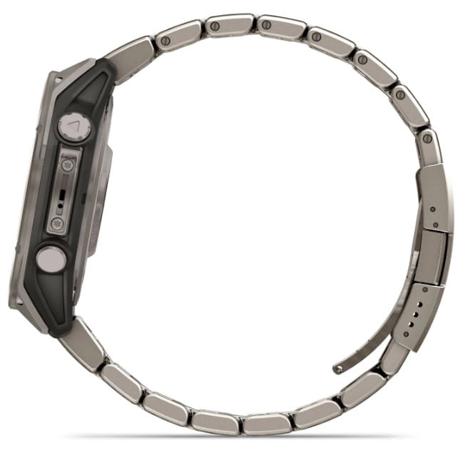 Zegarek GARMIN FENIX 8 47 mm SAPPHIRE AMOLED 010-02904-40 SMARTWATCH (0100290440) Tytanowy z tytanową bransoletą z otworami i dodatkowym paskiem silikonowym