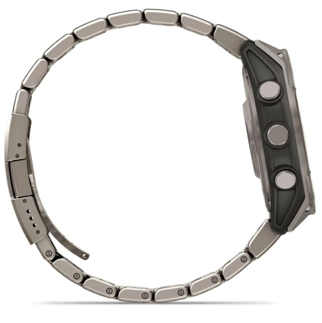 Zegarek GARMIN FENIX 8 47 mm SAPPHIRE AMOLED 010-02904-40 SMARTWATCH (0100290440) Tytanowy z tytanową bransoletą z otworami i dodatkowym paskiem silikonowym
