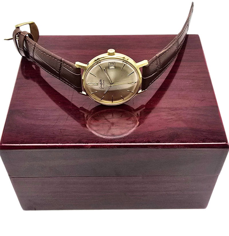 Używany pozłacany  zegarek GLASHUTTE 17 rubis
