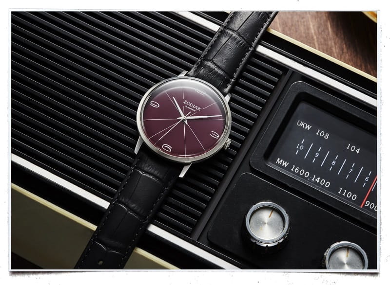 Zegarek Błonie Zodiak Mechaniczny Śliwka 5PB015 (5906391993547) szafirowe szkło