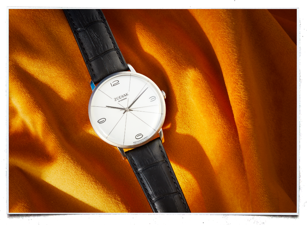 Zegarek Błonie Zodiak Mechaniczny Biały 5PB006 Q-299 (5906391993460) szafirowe szkło
