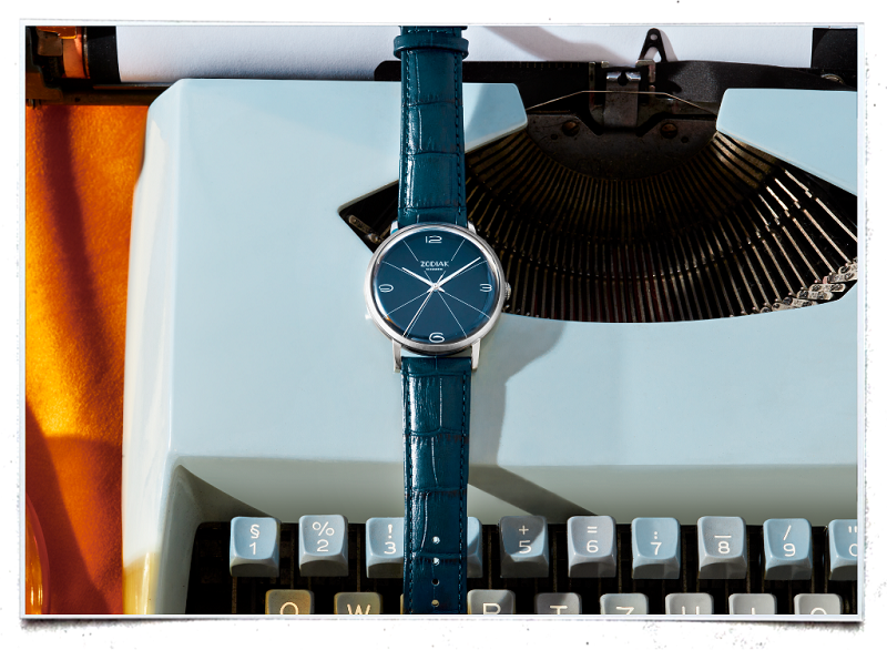 Zegarek Błonie Zodiak Mechaniczny Granatowy 5PB007 Q-841 (5905326213477) szafirowe szkło