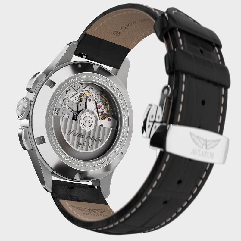 Zegarek Aviator Heritage Chronograph Trimeter Polska Edycja V.4.40.0.350.4 PL (V44003504 PL)
