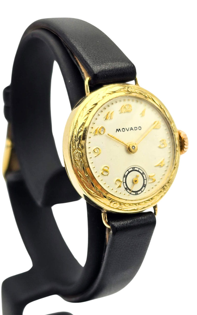 Zegarek damski złoty 14kt MOVADO z lat 20-tych - UNIKAT