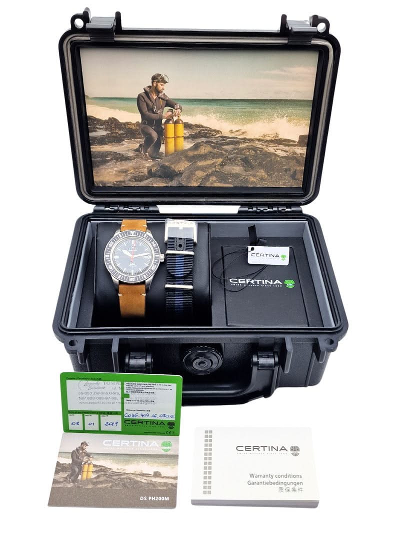Zegarek męski Certina C036.407.16.050.00 Heritage DS PH200M Powermatic 80 C0364071605000 FABRYCZNY KOMPLET!