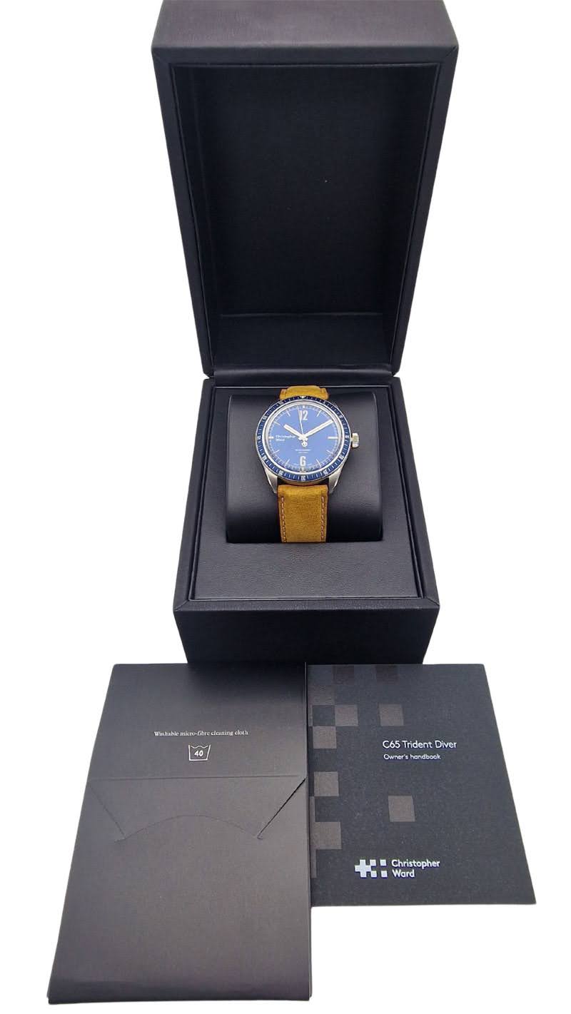 UNIKATOWY Christopher Ward C65 Trident Diver - fabryczny komplet!