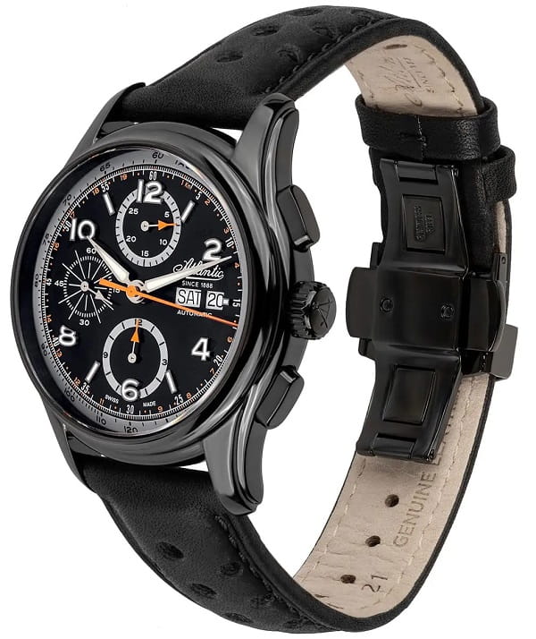 Zegarek ATLANTIC Worldmaster Prestige Valjoux Black 55853.46.65 (558534665)