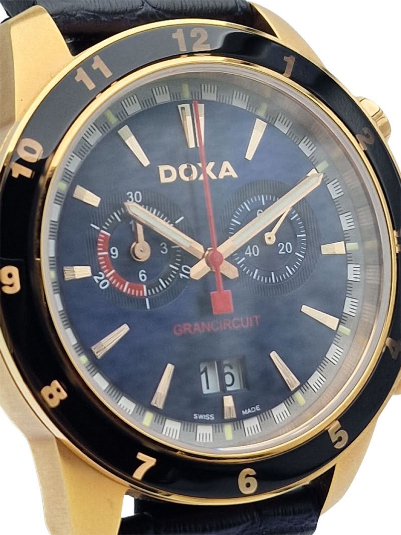Zegarek męski Doxa Quartz Grancircuit 140.90.201.03 (1409020103) - idealny stan!