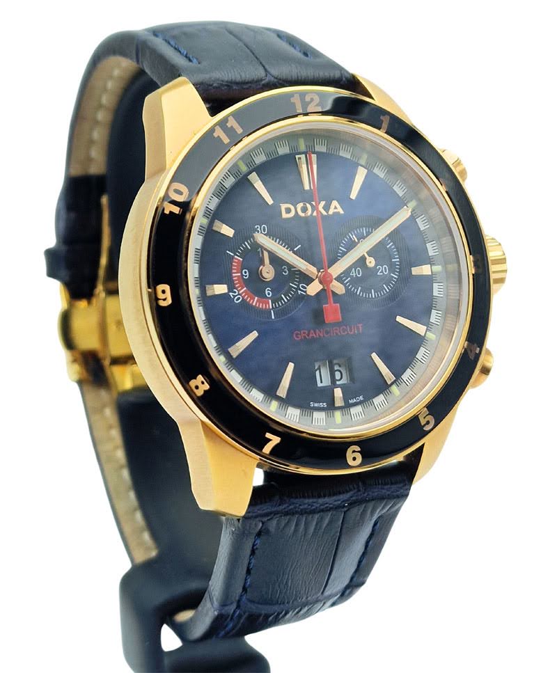 Zegarek męski Doxa Quartz Grancircuit 140.90.201.03 (1409020103) - idealny stan!
