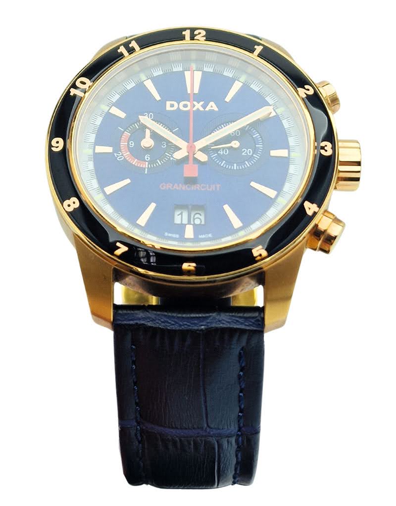 Zegarek męski Doxa Quartz Grancircuit 140.90.201.03 (1409020103) - idealny stan!