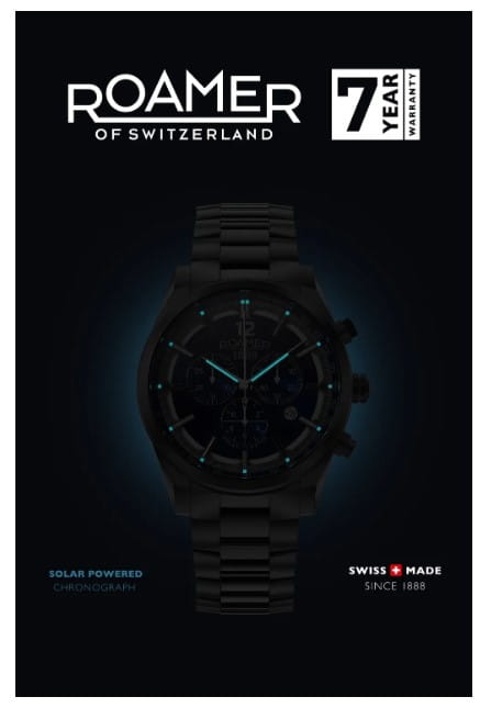 Zegarek Roamer Helios Solar Titanium 973981.44.45.20