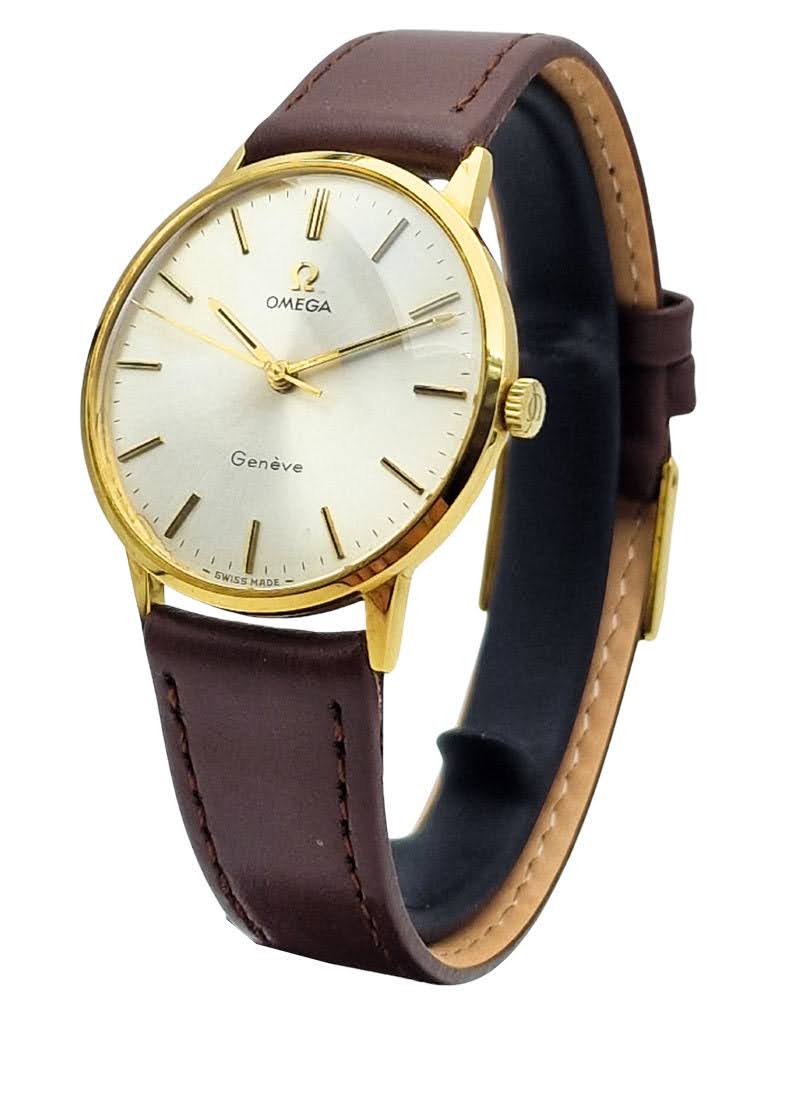 Męski złoty 18k zegarek Omega z lat 70. - perfekcyjny stan!