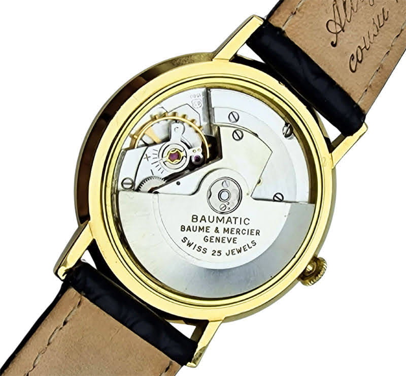 Złoty 18k zegarek męski Baume & Mercier Baumatic - perfekcyjny stan!