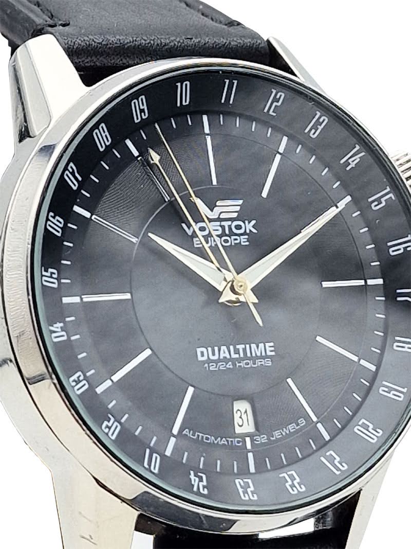 Używany Męski Zegarek Wostok Europe mechanizczny 32 kamieni Dualtime