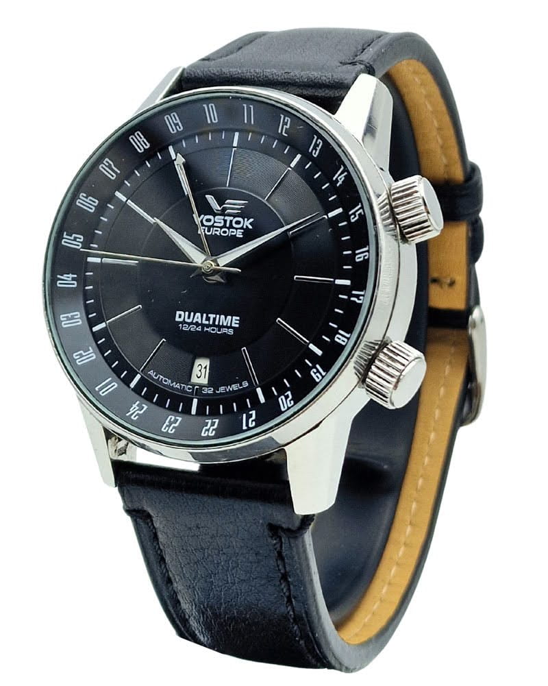 Używany Męski Zegarek Wostok Europe mechanizczny 32 kamieni Dualtime