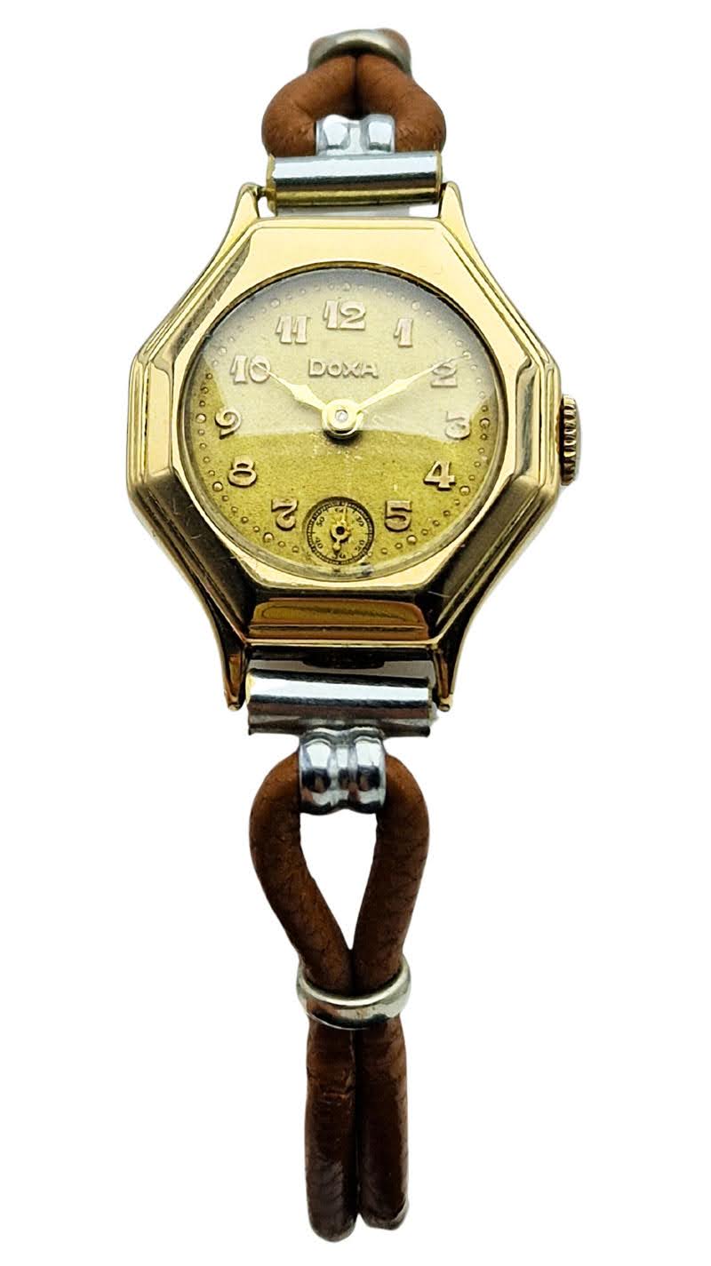Unikatowa złota 14K Doxa - doskonały stan!