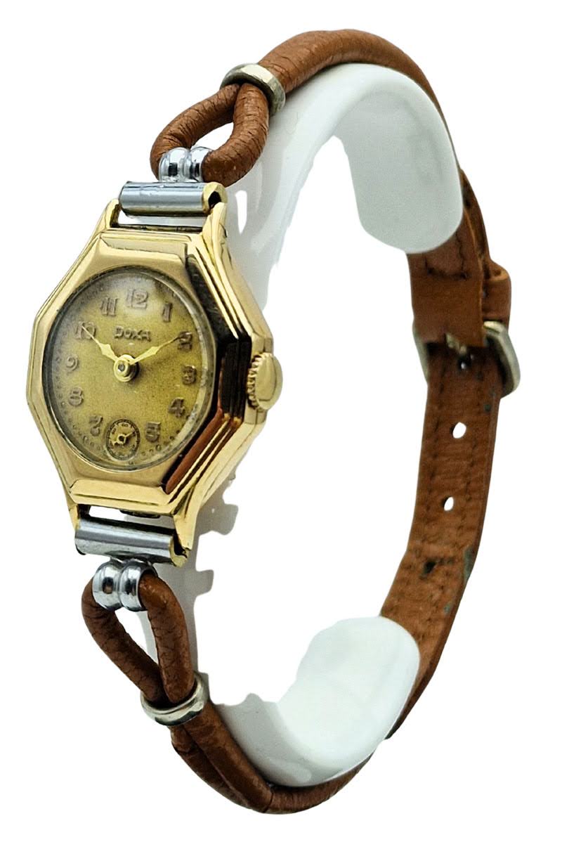 Unikatowa złota 14K Doxa - doskonały stan!