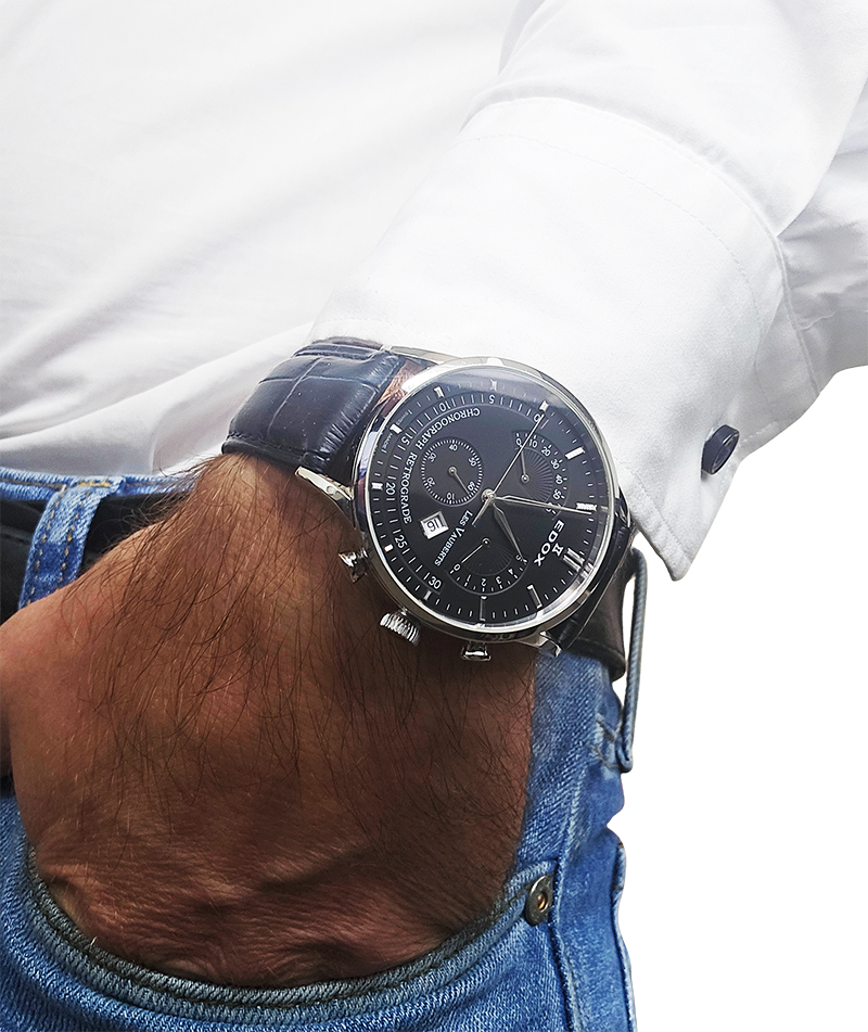 Używany zegarek Edox Les Vauberts Chronograph Retrograde 01505/550933