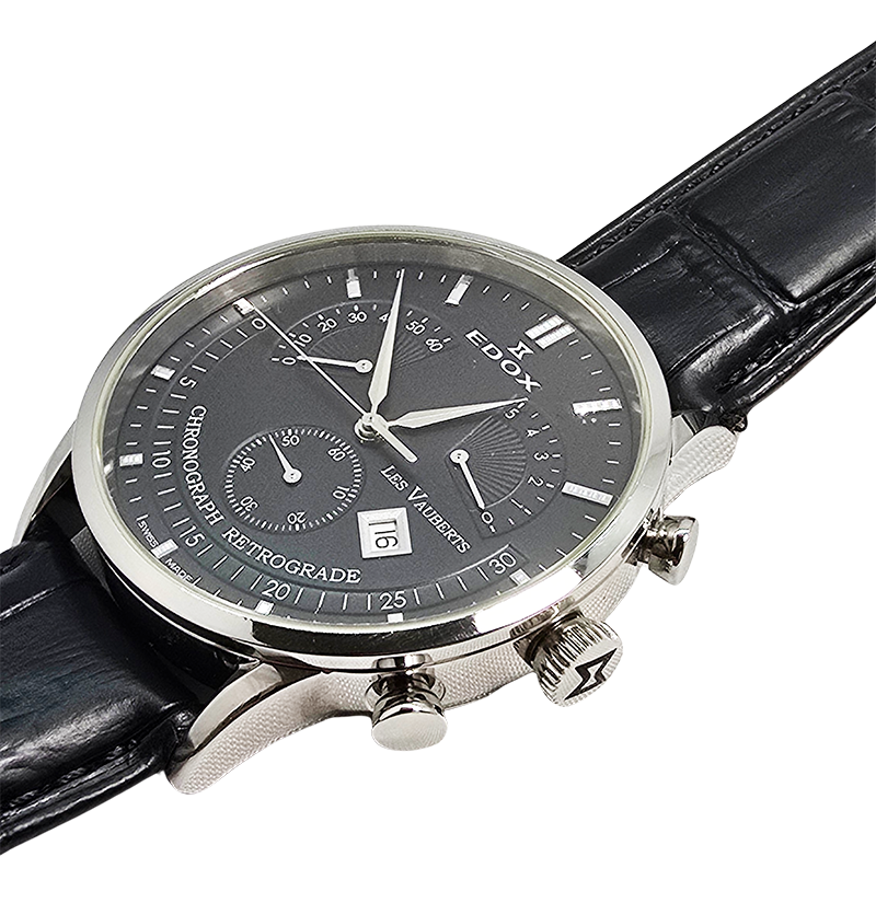 Używany zegarek Edox Les Vauberts Chronograph Retrograde 01505/550933