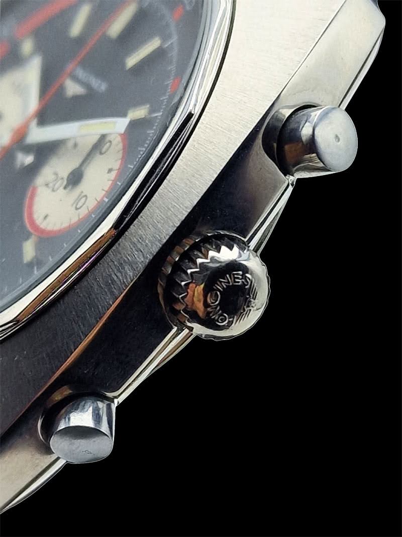 Męski stalowy LONGINES VALJOUX 72 chronograf z 1969r.