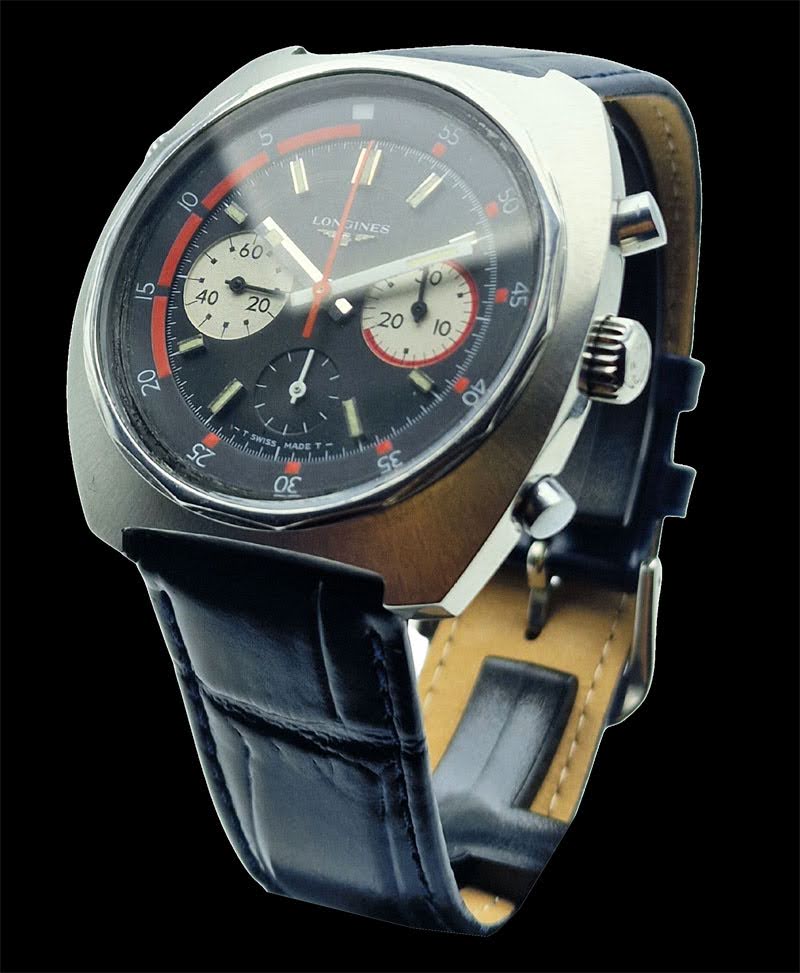 Męski stalowy LONGINES VALJOUX 72 chronograf z 1969r.